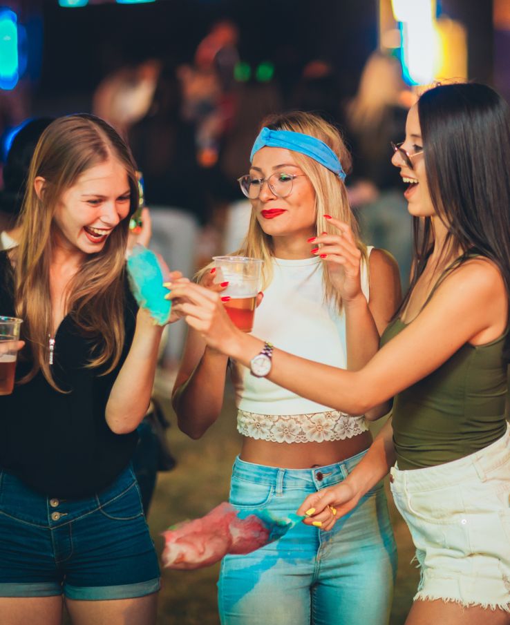 Girls night out at Glow After Dark corn maze located near Nashville, TN